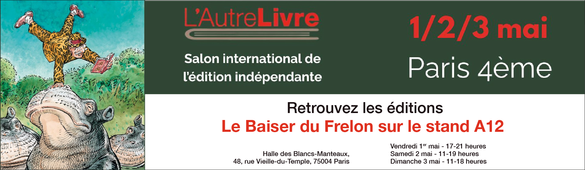 Le salon international de l'édition indépendante du 1er au 3 mai. Halle des Blanc-Manteaux, Paris 4e